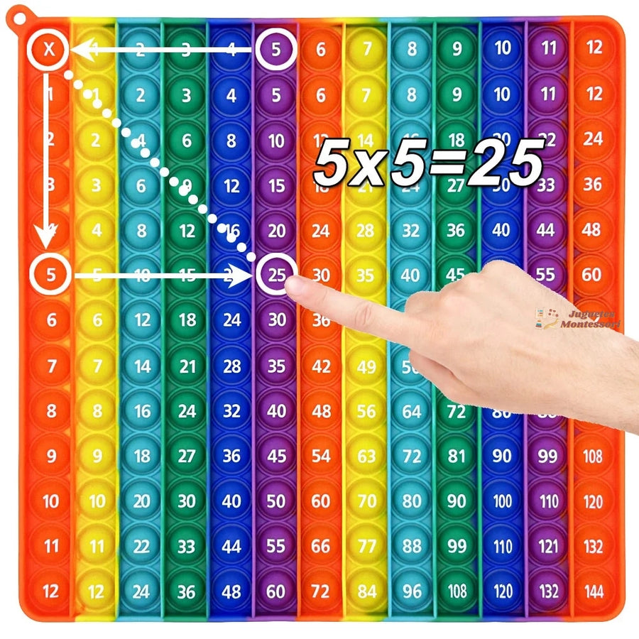 Juego de Multiplicación Pop 12x12 - Juguetes Educativos de Matemáticas para Niños