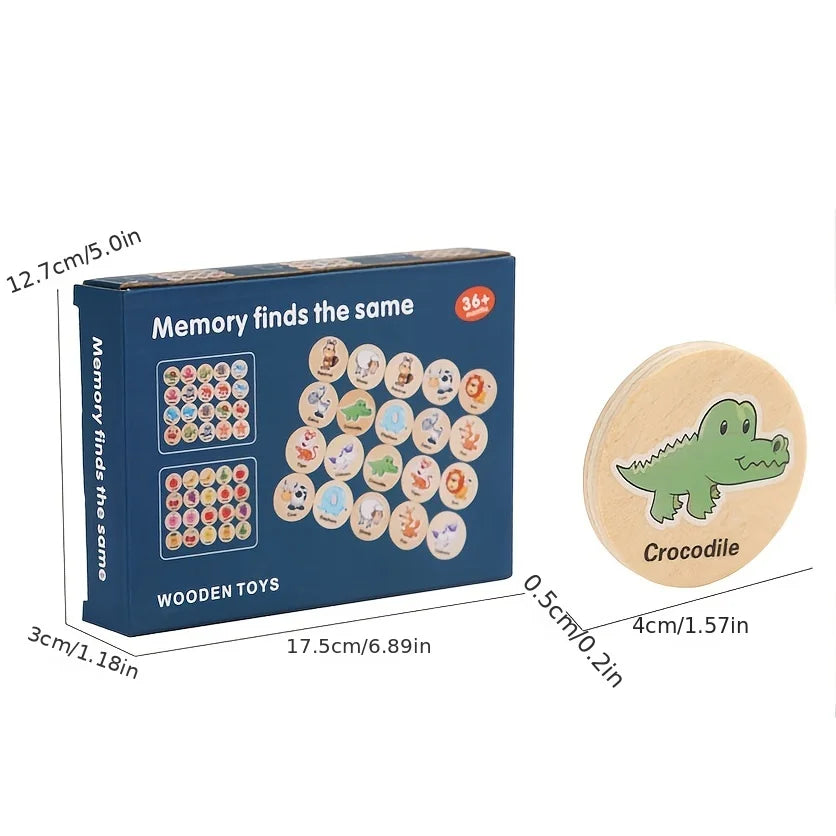 Puzzle Memoria Montessori - Animales y Ajedrez