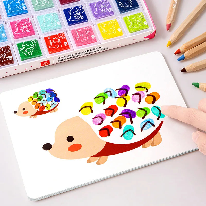 Pintura Dedos Montessori - Libro Colorear Creativo