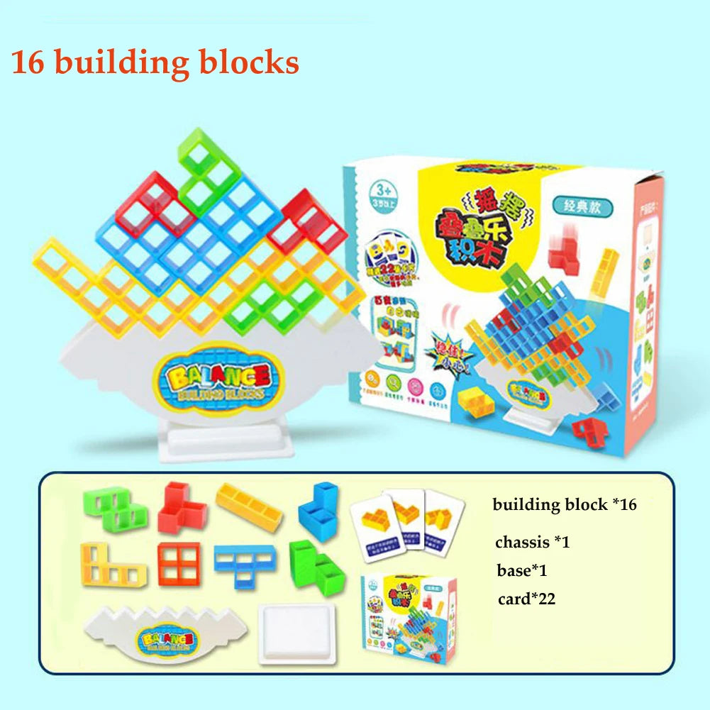 Balance Stacking Board Games Tower Blocks Toys for Family Party Travel Games Building Blocks Puzzle for Kids Adults 