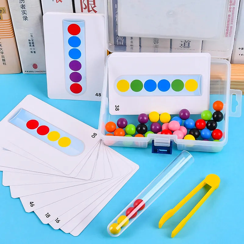 Clip Beads Test Tube Toys Logic Concentration Fine Motor Training Game Montessori Teaching Aids Educational Toy for Kids 