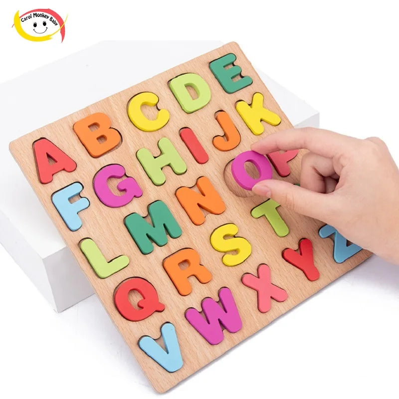 Alfabeto Madera Puzzle - Aprendizaje Preescolar